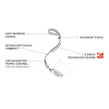 EzyDog Zero Shock Dog Lead, Blue, 48"