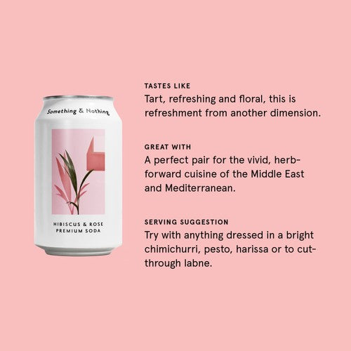 Something Nothing Hibiscus Rose Premium Soda