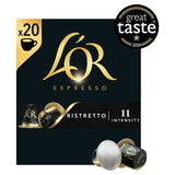 L'OR Ristretto espresso coffee pods intensity 11 20 count, UK version