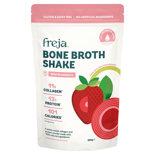 Freja Collagen Bone Broth Shake - Strawberry