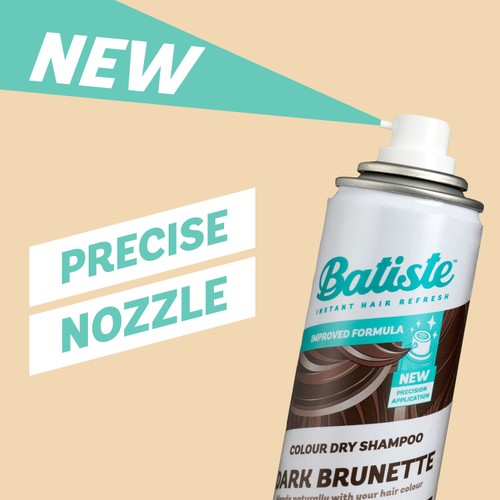 Batiste dark brunette coloured dry shampoo aerosol spray - British product