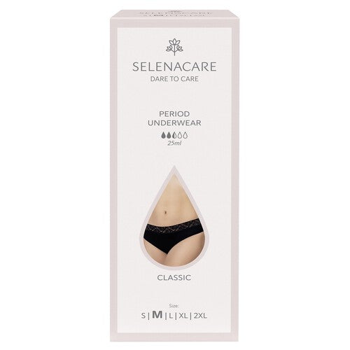 SELENACARE Menstrual Undies CLASSIC Black Size M