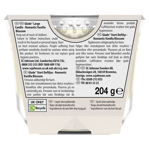 Glade Large Scented Candle, Vanilla