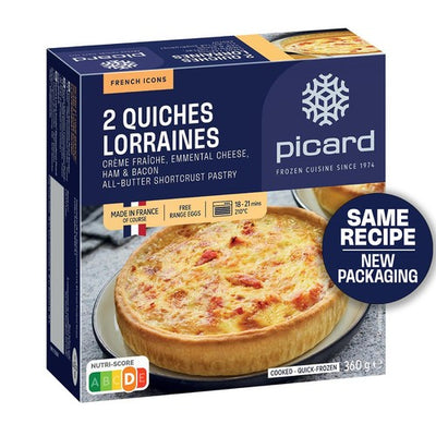 M&S Picard Lorraine Quiches 2 Pack Frozen Quiche- Buy online at McGrocer