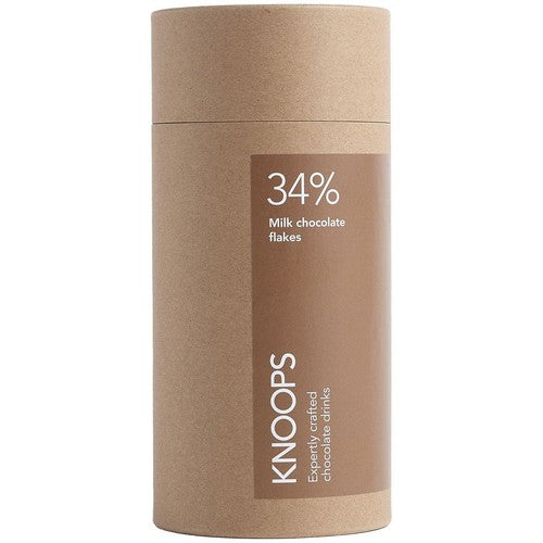KNOOPS 34% milk hot chocolate flakes 250g, UK version
