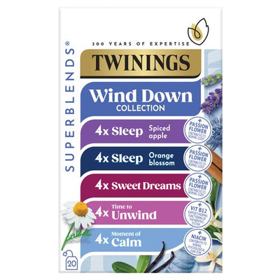 M&S Twinings Superblends Wind Down Herbal Tea Bags Variety Pack, 20 Tea Bags- Buy online at McGrocer