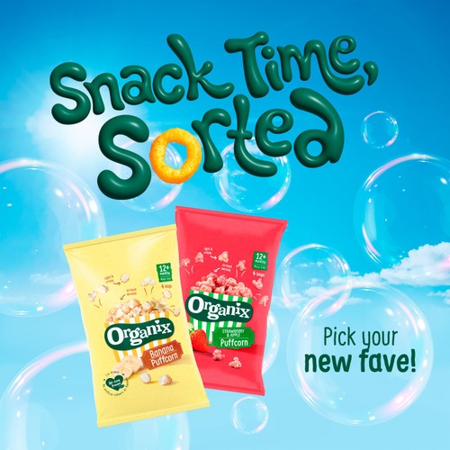 Organix Banana Puffcorn Toddler Snacks Multipack 12 months