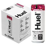 Tesco Huel Daily A-Z Cherry & Raspberry Sparkling Multivitamin Energy Drink 4 x 330ml- Buy online at McGrocer
