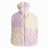Caroline Gardner Check Borg Hot Water Bottle, Lilac/Cream
