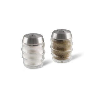 Glass Salt and Pepper Shaker Set with Pre-Filled Seasonings