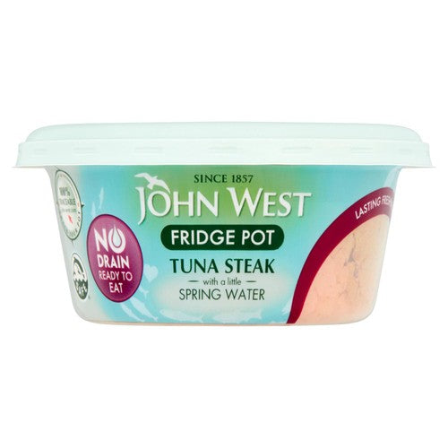 John West No Drain Fridge Pot Tuna Steak with a Little Spring Water