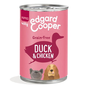 Complete Grain-Free Wet Puppy Food with Duck and Chicken in Tin