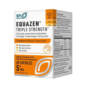 Triple Strength Omega-3 and Omega-6 Supplement Capsules for Brain Function Support