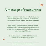 HiPP Organic 1 First Infant Baby Milk Powder Formula From Birth