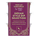 M&S M&S Indian Dip Selection with Tomato, Yogurt, and Mango Chutney 3 x 50g- Buy online at McGrocer