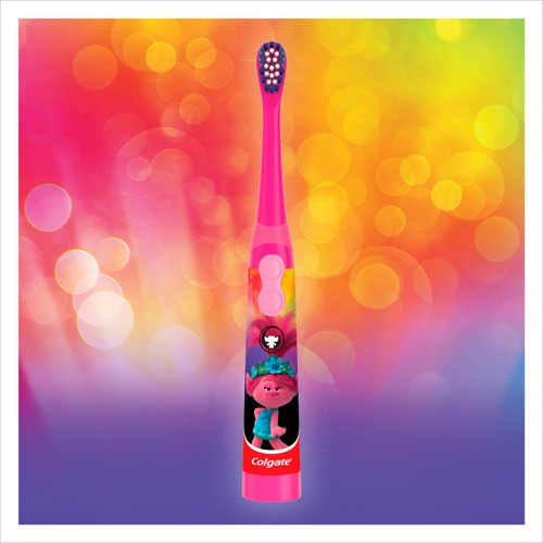 Colgate Kids Battery Toothbrush Extra Soft Trolls 3+ Years