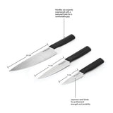 KitchenAid Classic 3-Piece Chef Knife Set, UK version