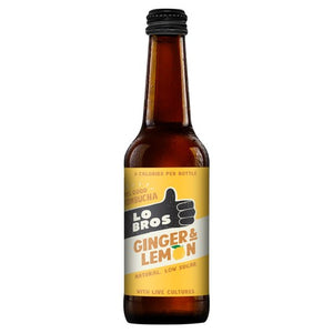 Ginger and Lemon Low Sugar Kombucha Drink 330ml