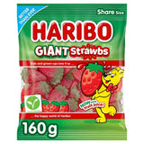 M&S Haribo Giant Strawbs Vegetarian Chewy Sweets 160g- Buy online at McGrocer