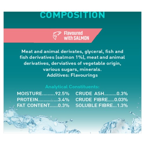 Purina One Hydralife cat liquid salmon 6 x 50g, imported from the UK