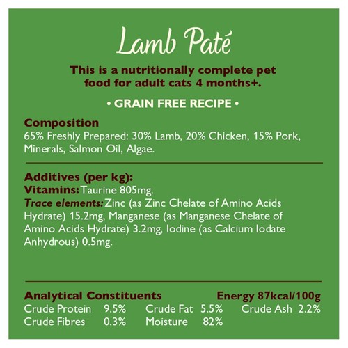 Lily's Kitchen cat paté selection multipack with four flavours 8 x 85g, UK version