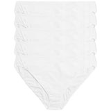 MS Collection No VPL Cotton Modal High Leg Knickers 5 Pack 16 White