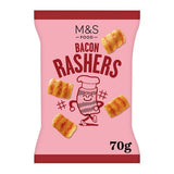 M&S M&S Bacon Rashers Crunchy Wheat Snacks 70g- Buy online at McGrocer