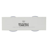 M&S plastic tumblers 2-pack reusable (British brand)