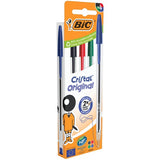 BIC Cristal Original Ballpoint Pens Assorted Box of 4