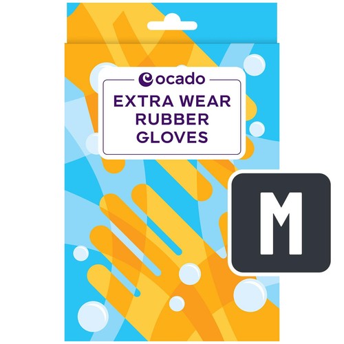 Ocado Extra Wear Household Rubber Gloves Medium