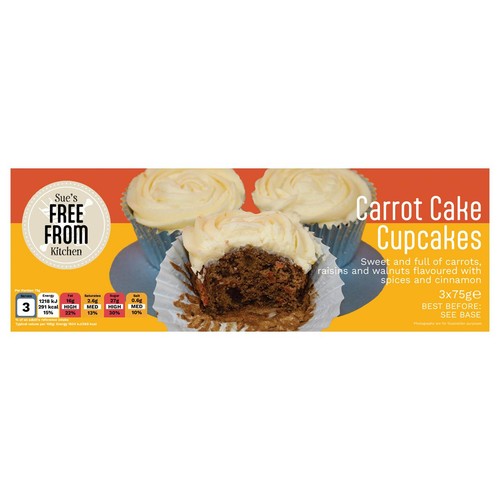 Frozen Gluten Free Vegan Carrot Cupcakes