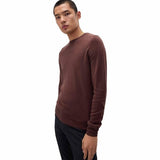 M&S Mens Cashmilon Crew Neck Jumper, M, Burgundy