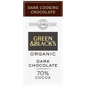Organic Dark Cooking Chocolate with 70% Cocoa Solids, 30 Easy-to-Use 5g Pieces