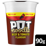 M&S Pot Noodle Beef & Tomato Instant Noodle Pot 90g- Buy online at McGrocer