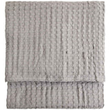 MS Collection Pure Cotton Large Waffle Throw One Size Light Grey
