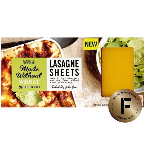 M&S gluten-free lasagne sheets 250g, imported from the UK