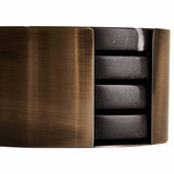 M&S Set of 4 Marble Coasters with Holder, One Size, Black Mix