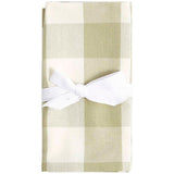 MS Set Of 4 Gingham Napkins Green