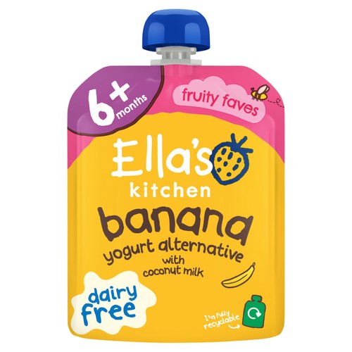 Ella's Kitchen Dairy Free Coconut Yog + Banana Baby Food Pouch 6+ Months
