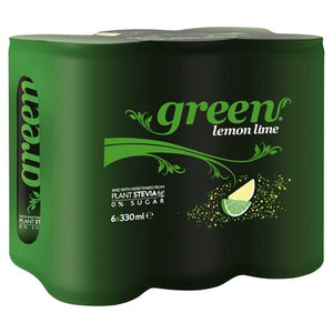 Sugar-Free Lemon Lime Sparkling Drink with Stevia in a Can