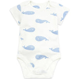 M&S Organic Cotton Patterned Bodysuits, 9-12 Months, Blue Mix