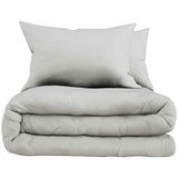 MS Cotton Rich Bedding Set King Size 5 ft Silver Grey