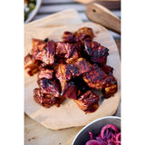 The Jolly Hog BBQ Burnt Ends With BBQ Sauce