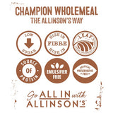 Allinson's wholemeal bread topped with oat bran 650g - British product