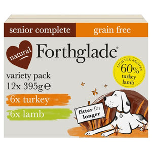 Wet Dog Food Variety Pack for Senior Dogs 7+ with Turkey and Lamb