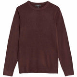 M&S Mens Cashmilon Crew Neck Jumper, M, Burgundy