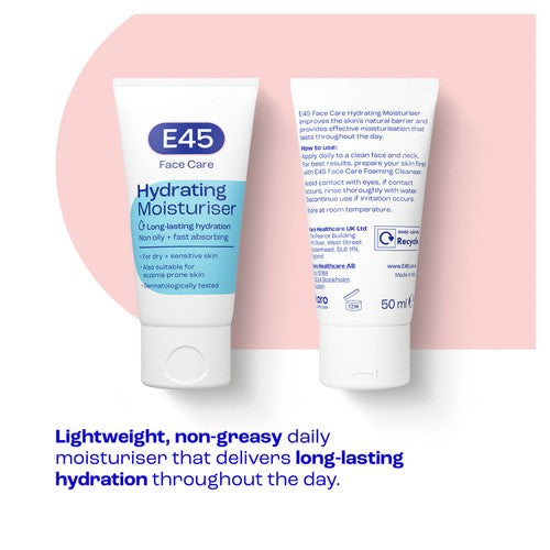 E45 Face Moisturiser Cream for Dry and Sensitive Skin
