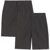 MS Boys 2pk Regular Leg School Shorts Grey 5-6 Yrs