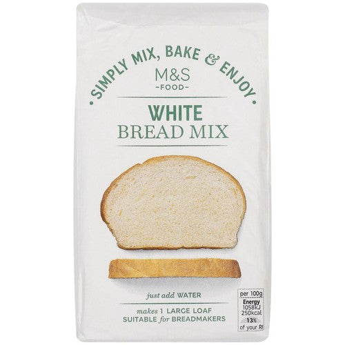 M&S white bread mix 500g, imported from the UK