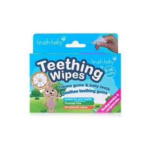 Baby Teething Wipes with Camomile - Pack of 20 Individually Wrapped Wipes